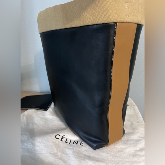 CELINE Runway Band Twisted Cabas Knot Bucket Tote Bag- Phoebe Philo Hobo Bag - Picture 12 of 15